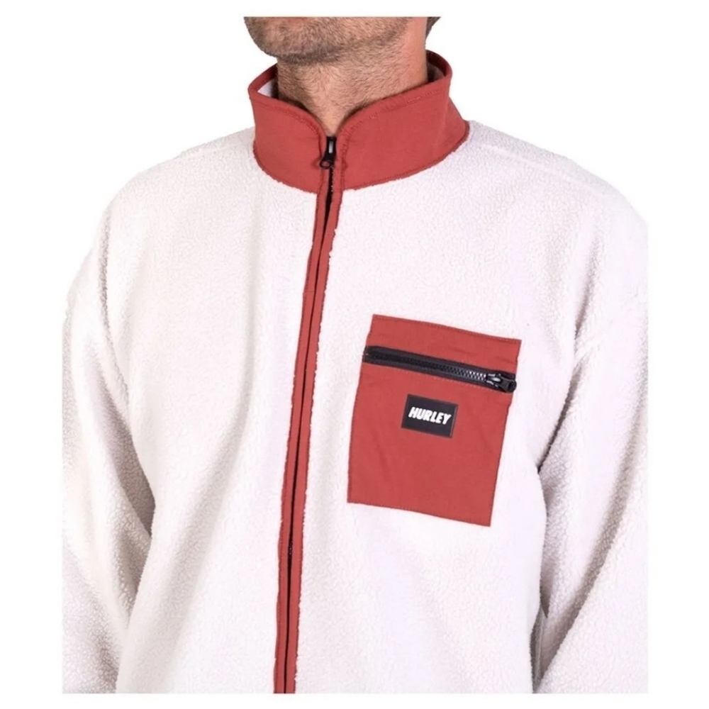 HURLEY Mens Byron Burrrito Track Zip Fleece Jacket  Size (XXL)
